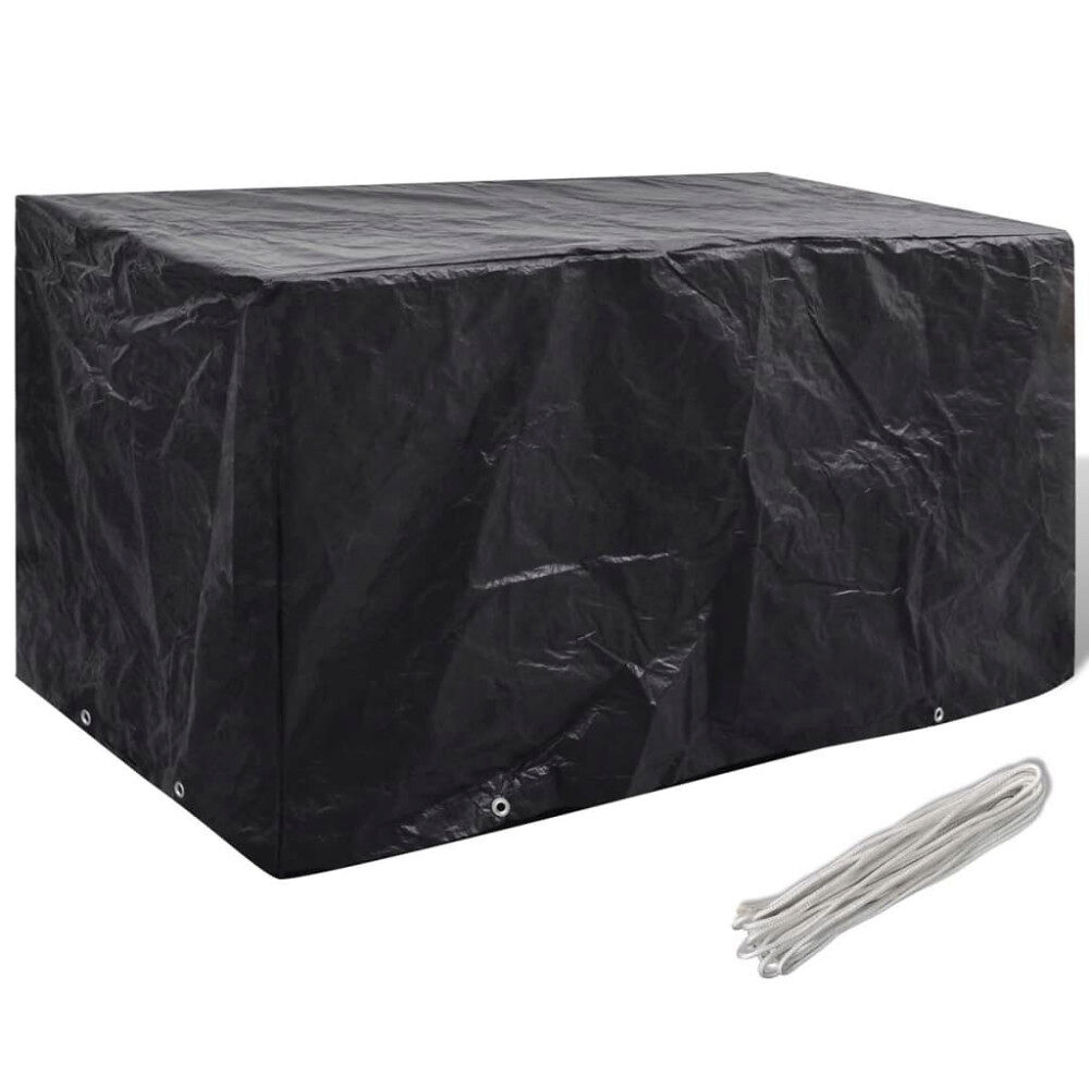 vidaXL Överdrag till trädgårdsmöbler 8 öljetter 180x70x90 cm