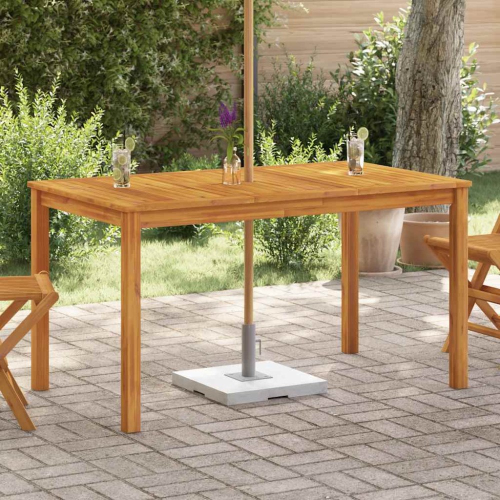 vidaXL Trädgårdsbord 140x80x74 cm massivt akaciaträ