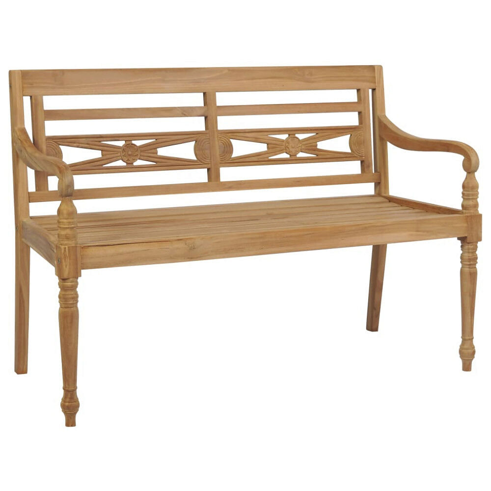 vidaXL Bataviabänk 120 cm teak