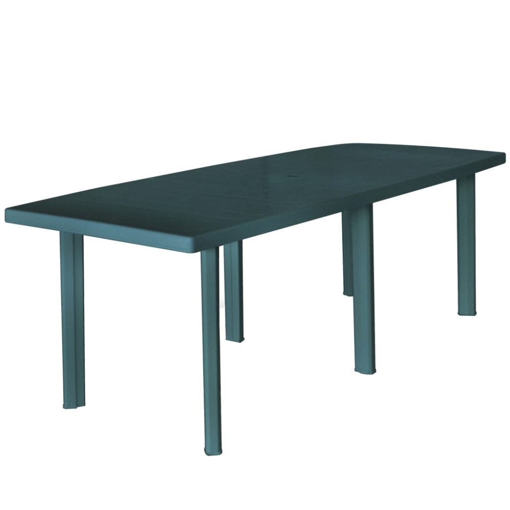 vidaXL Trädgårdsbord grön 210x96x72 cm plast