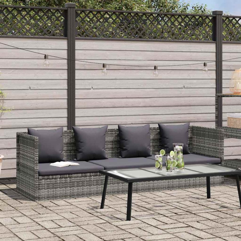 vidaXL Solsäng 200x60 cm konstrotting grå