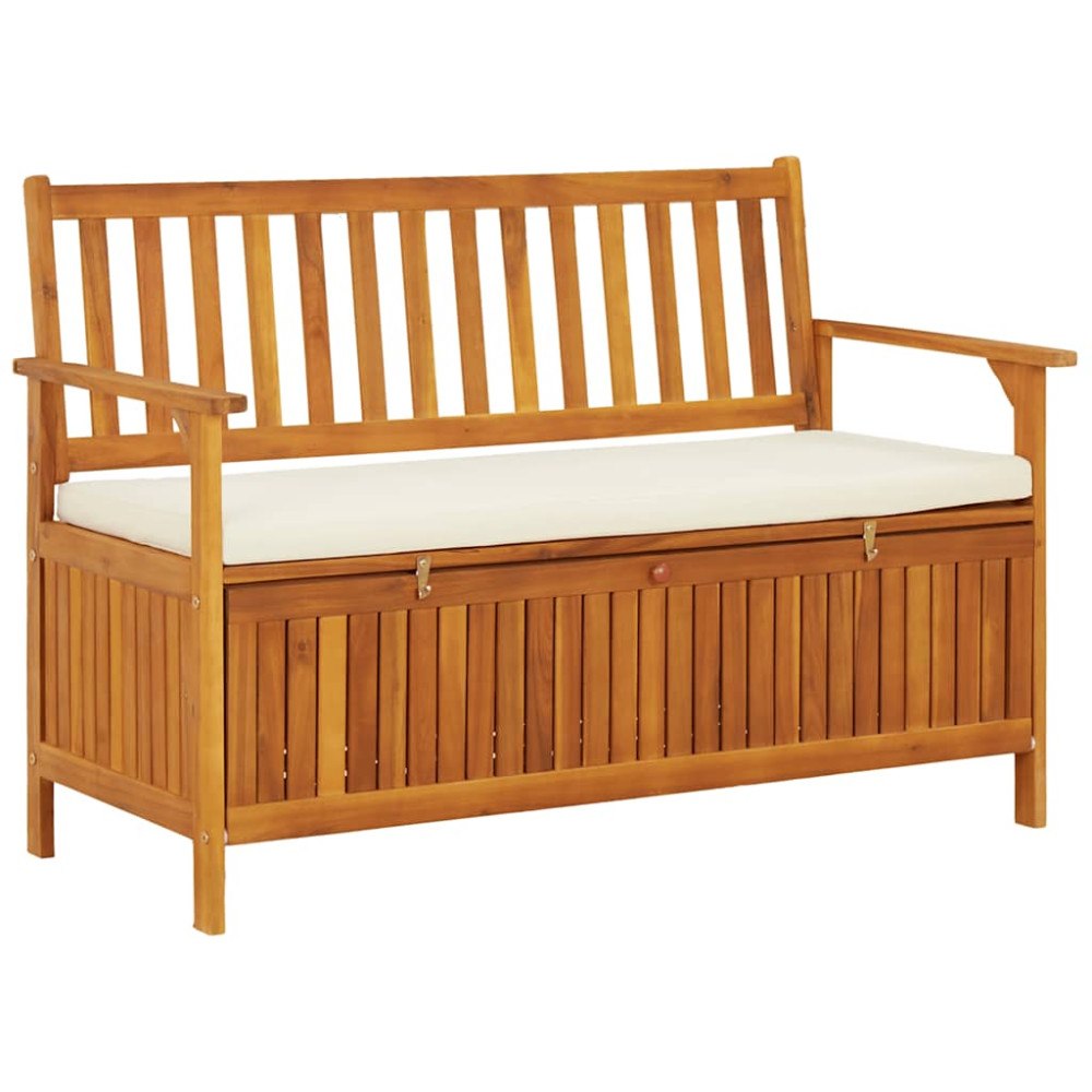 vidaXL Förvaringsbänk för trädgården akaciaträ 120x63x84 cm