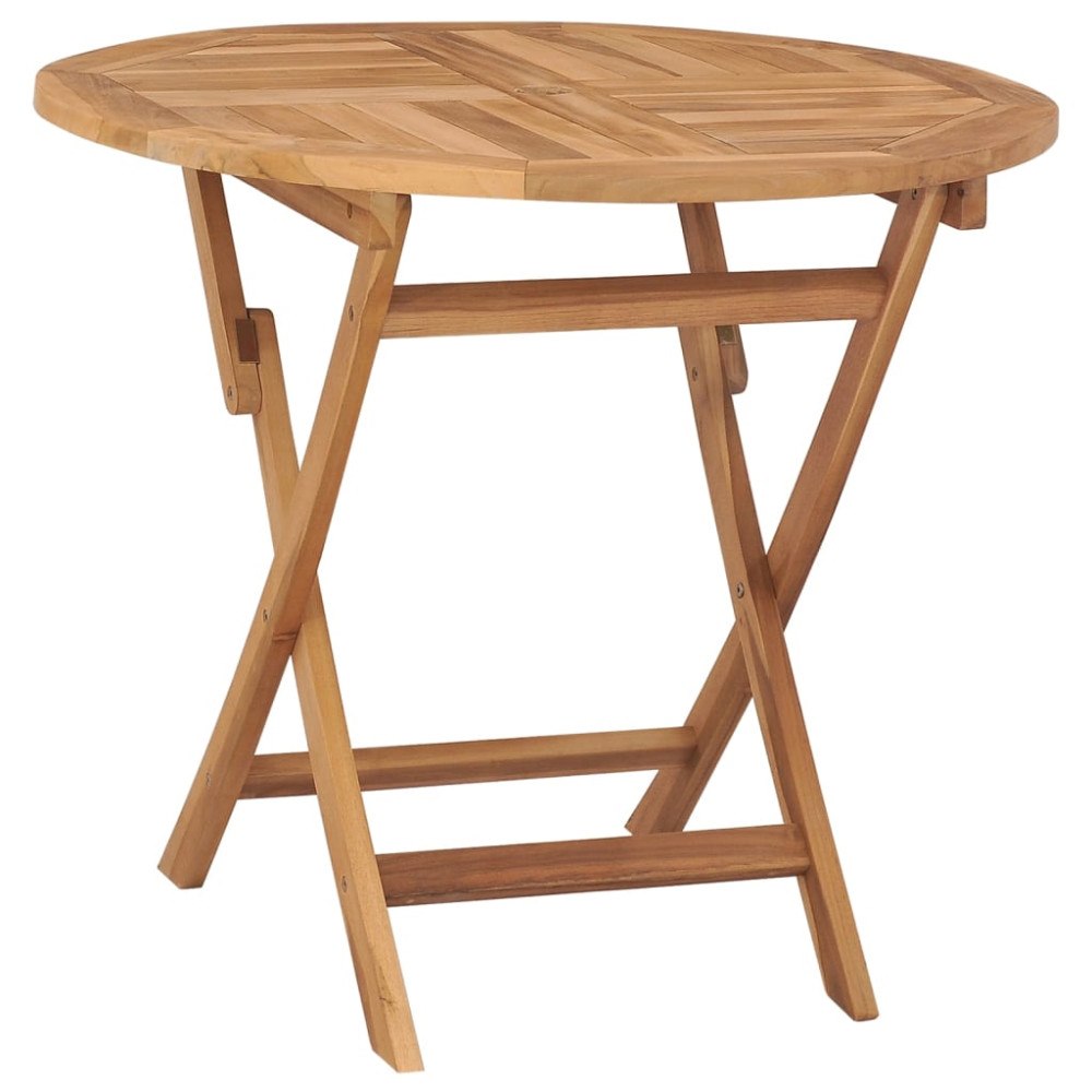 vidaXL Hopfällbart trädgårdsbord 85x76 cm massiv teak