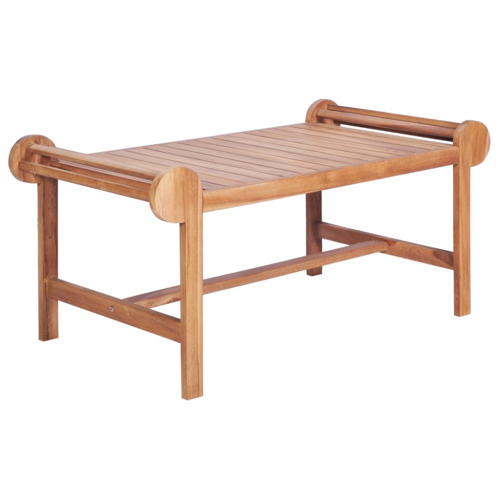 vidaXL Soffbord 100x50x45 cm massiv teak