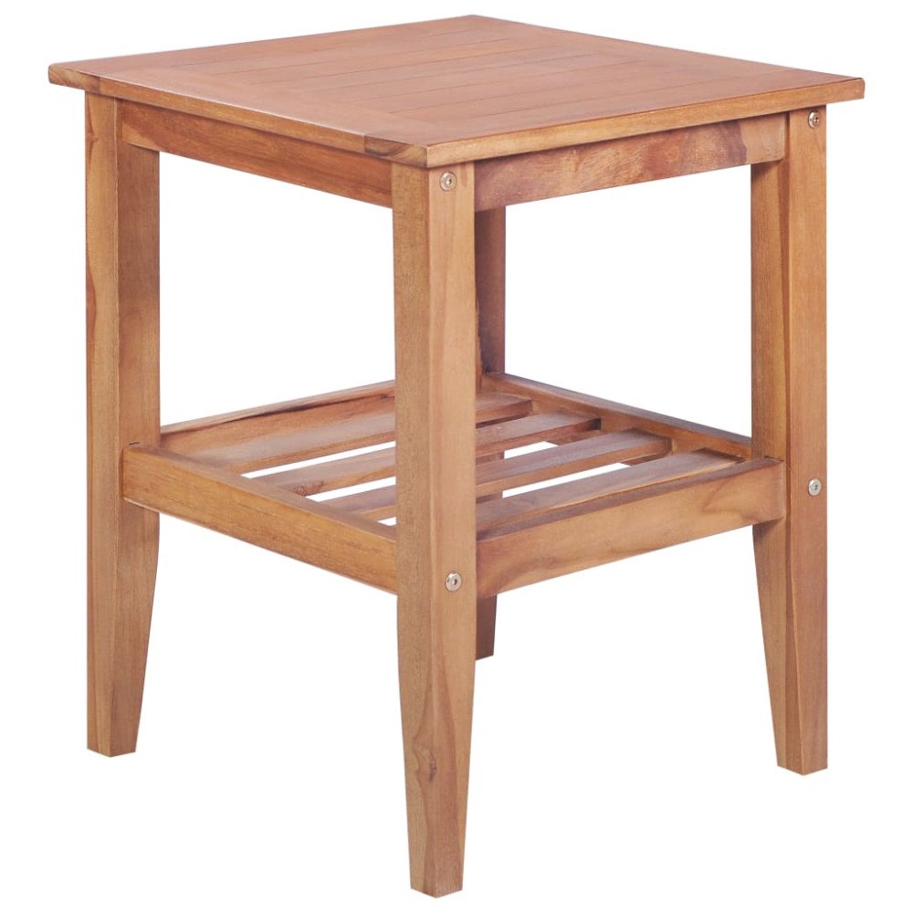 vidaXL Soffbord 40x40x50 cm fyrkantigt massiv teak
