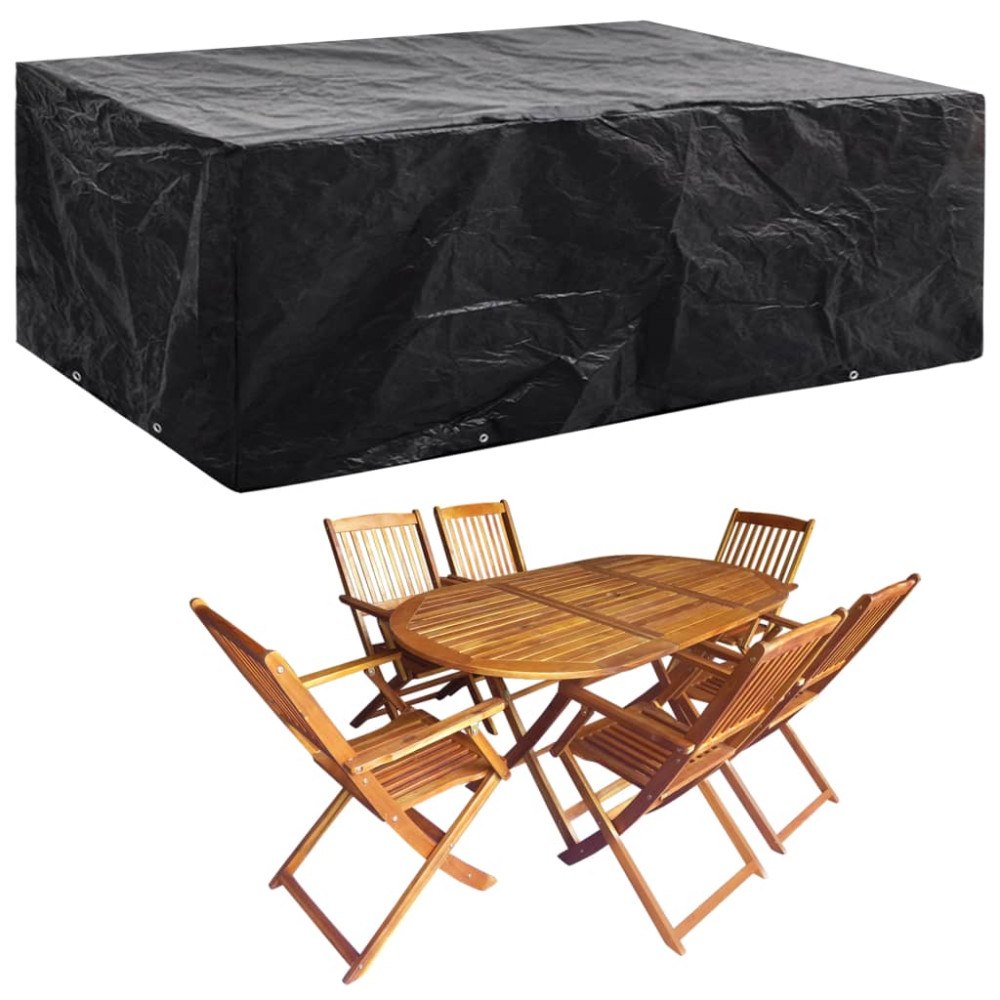 vidaXL Överdrag för trädgårdsmöbler 8 öljetter 242x162x100 cm