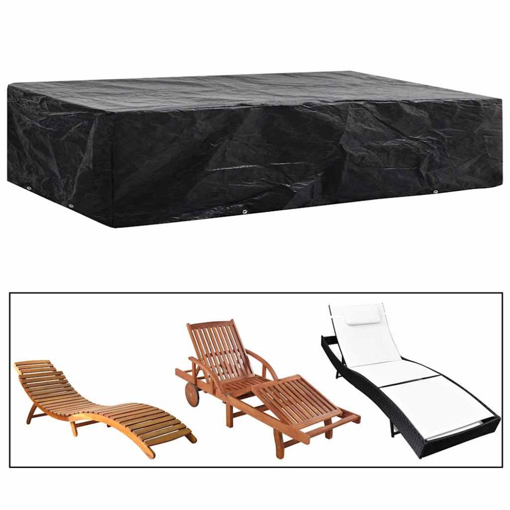 vidaXL Överdrag för solsängar 8 öljetter 218x77x55 cm