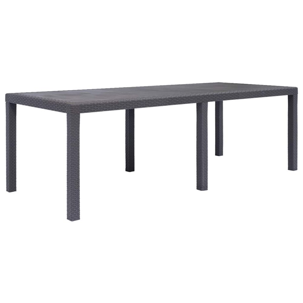 vidaXL Trädgårdsbord 220x90x72 cm konstrotting brun