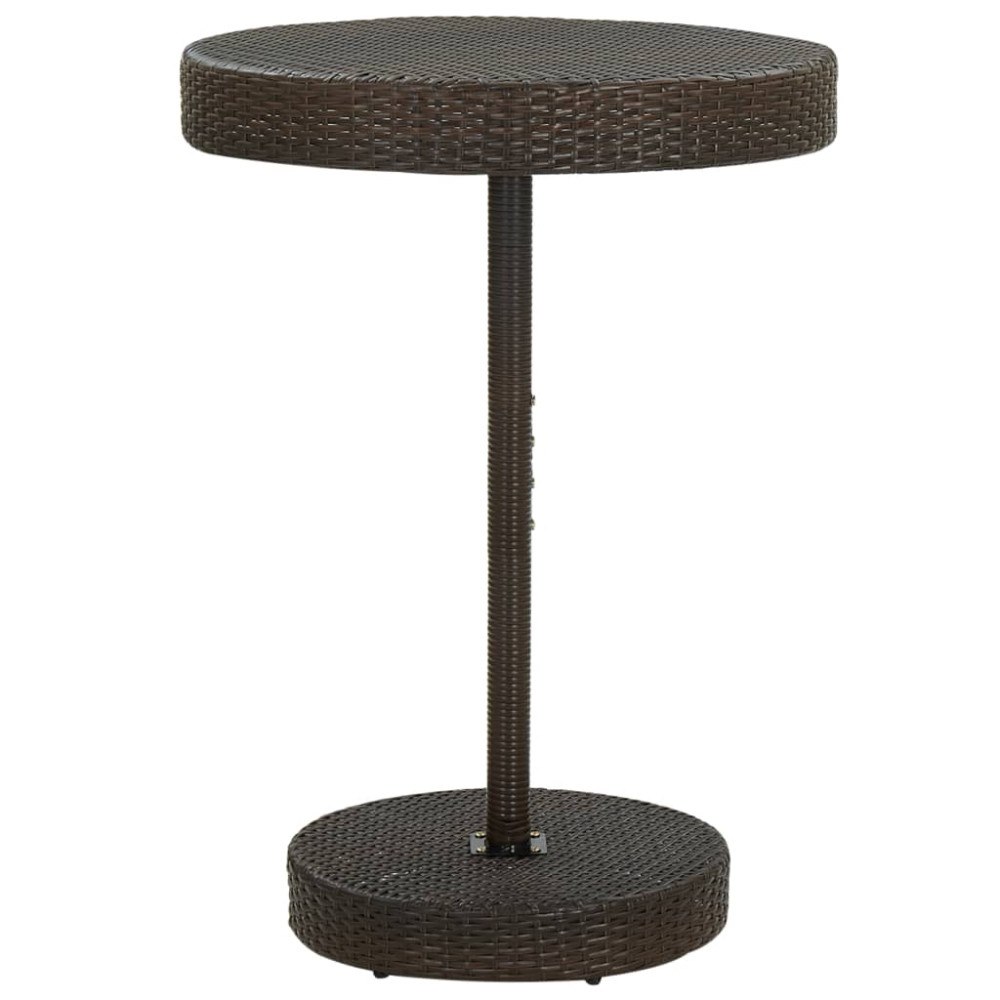 vidaXL Trädgårdsbord brun 75,5x106 cm konstrotting