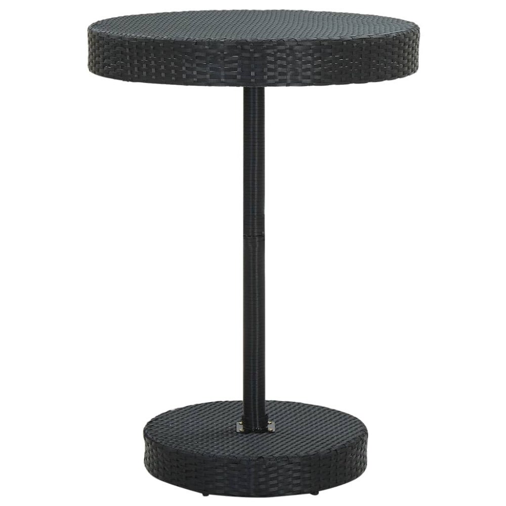 vidaXL Trädgårdsbord svart 75,5x106 cm konstrotting