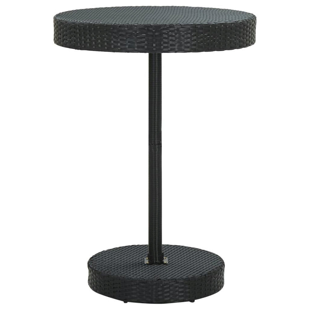 vidaXL Trädgårdsbord svart 75,5x106 cm konstrotting