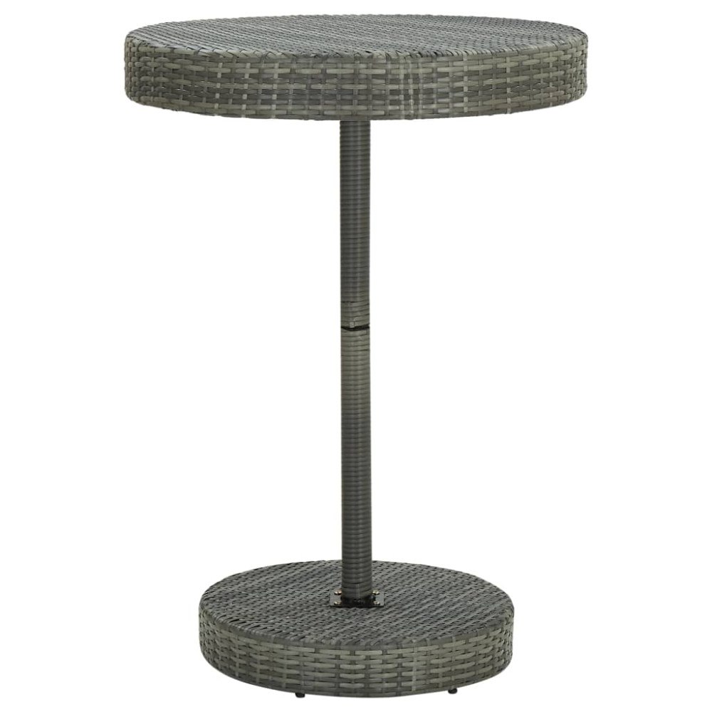 vidaXL Trädgårdsbord grå 75,5x106 cm konstrotting
