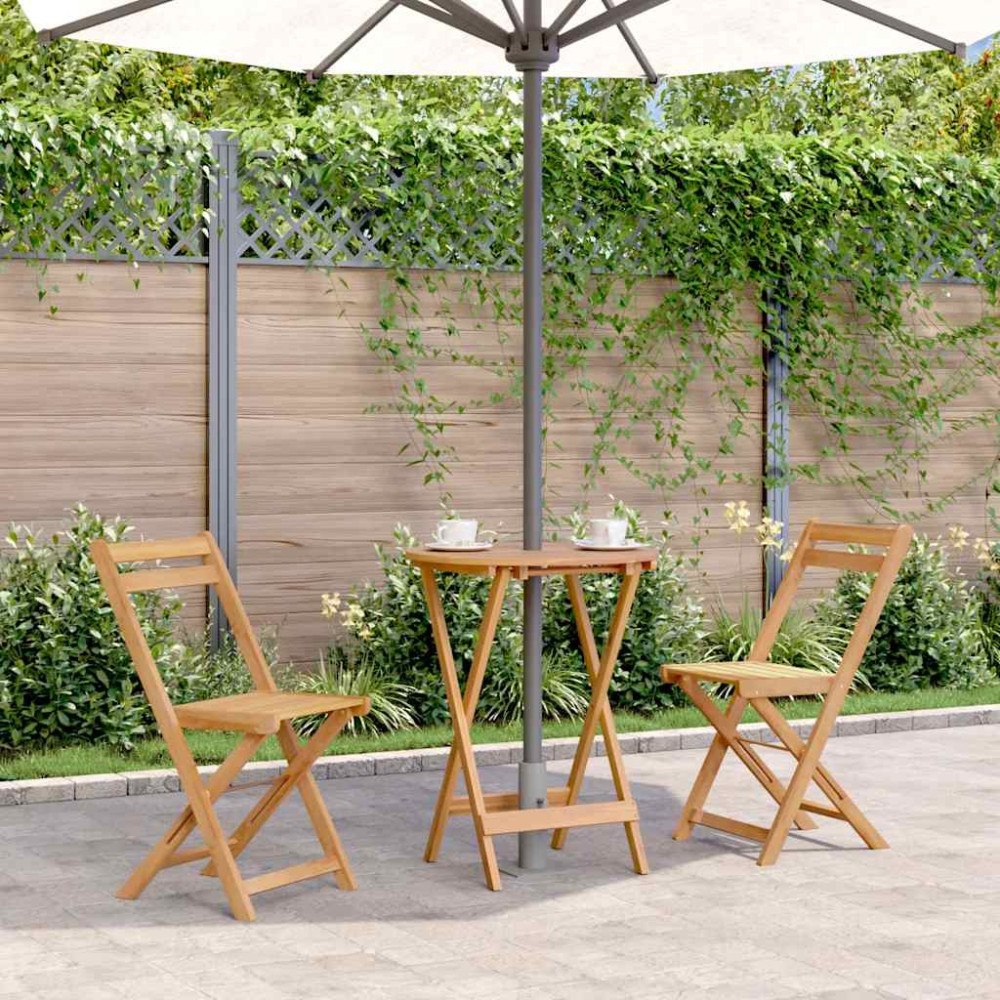 vidaXL Hopfällbart trädgårdsbord 60x75 cm massivt akaciaträ