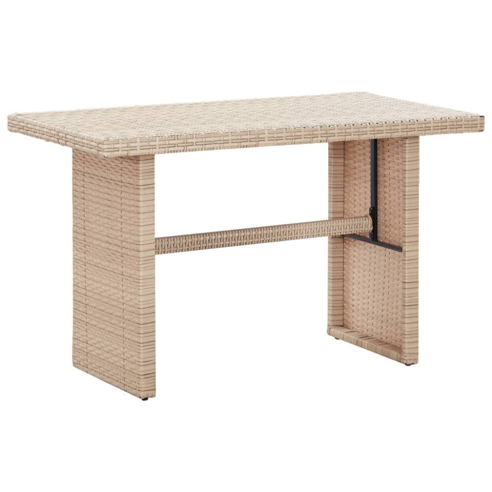 vidaXL Trädgårdsbord beige 110x60x67 cm konstrotting