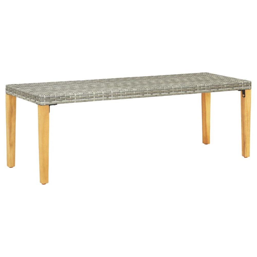 vidaXL Trädgårdsbänk 80 cm konstrotting grå