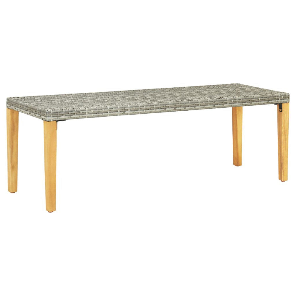 vidaXL Trädgårdsbänk 80 cm konstrotting grå