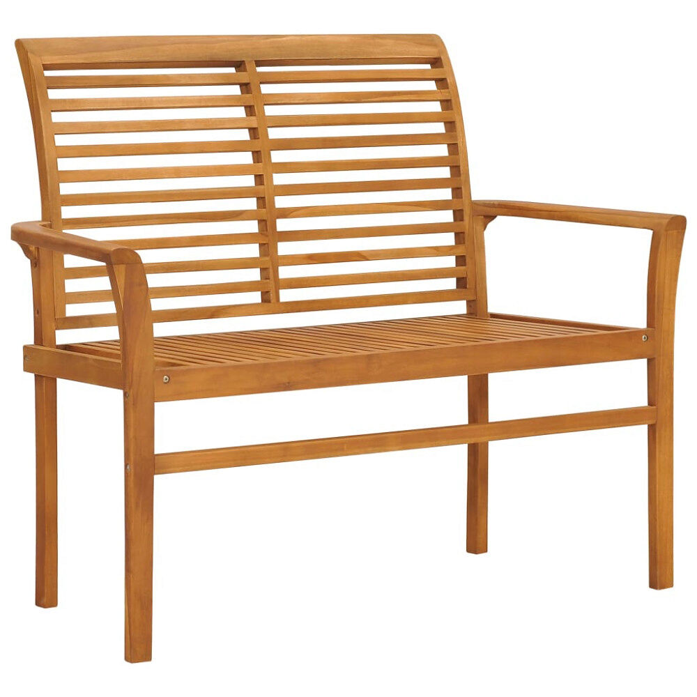 vidaXL Trädgårdsbänk 112 cm massiv teak