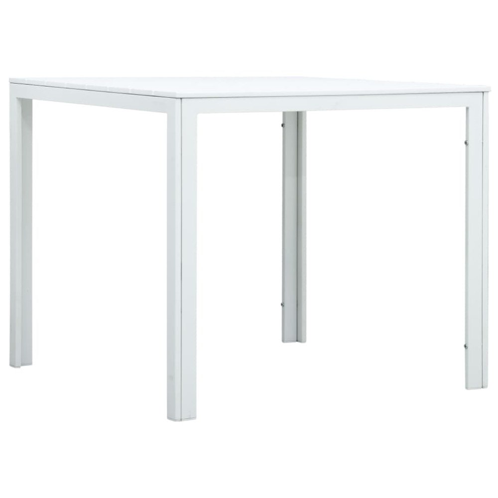vidaXL Soffbord vit 78x78x74 cm HDPE träutseende