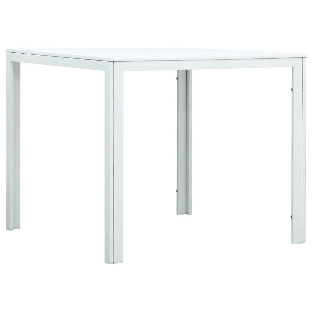 vidaXL Soffbord vit 78x78x74 cm HDPE träutseende
