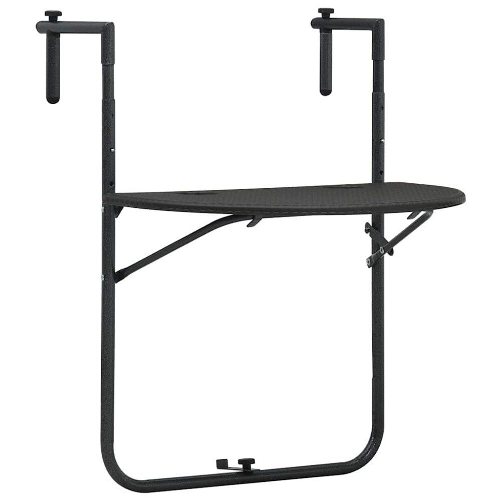 vidaXL Balkongbord brun 60x64x83,5 cm plast konstrotting