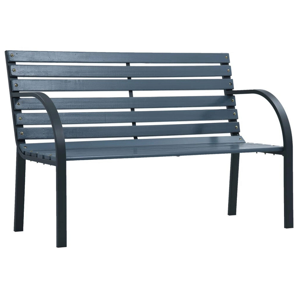 vidaXL Trädgårdsbänk 120 cm grå trä
