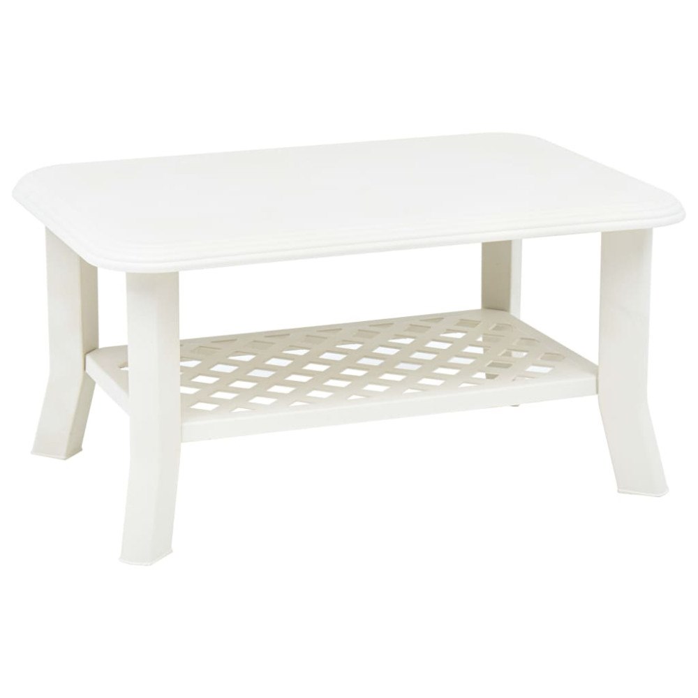 vidaXL Soffbord vit 90x60x46 cm plast