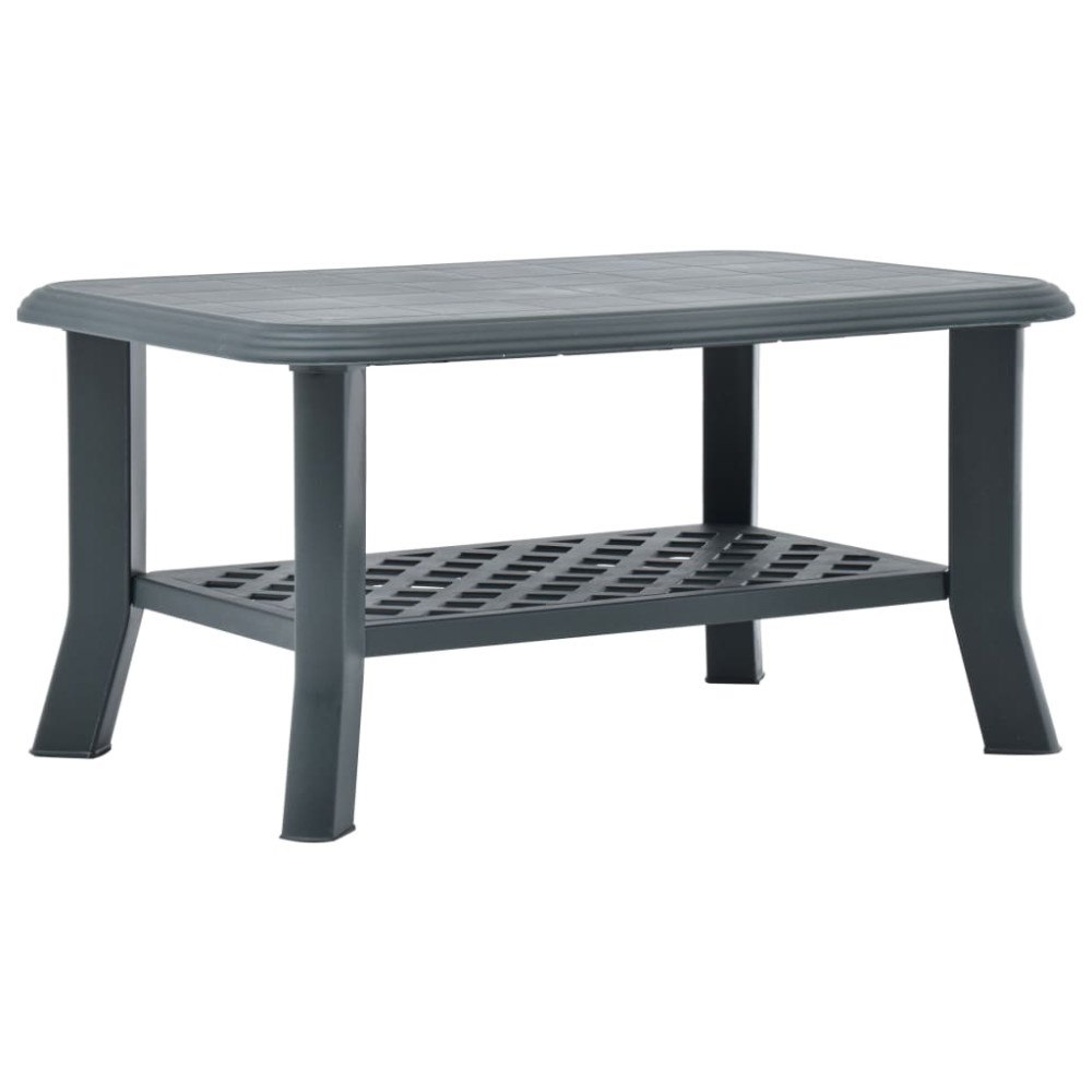 vidaXL Soffbord grön 90x60x46 cm plast