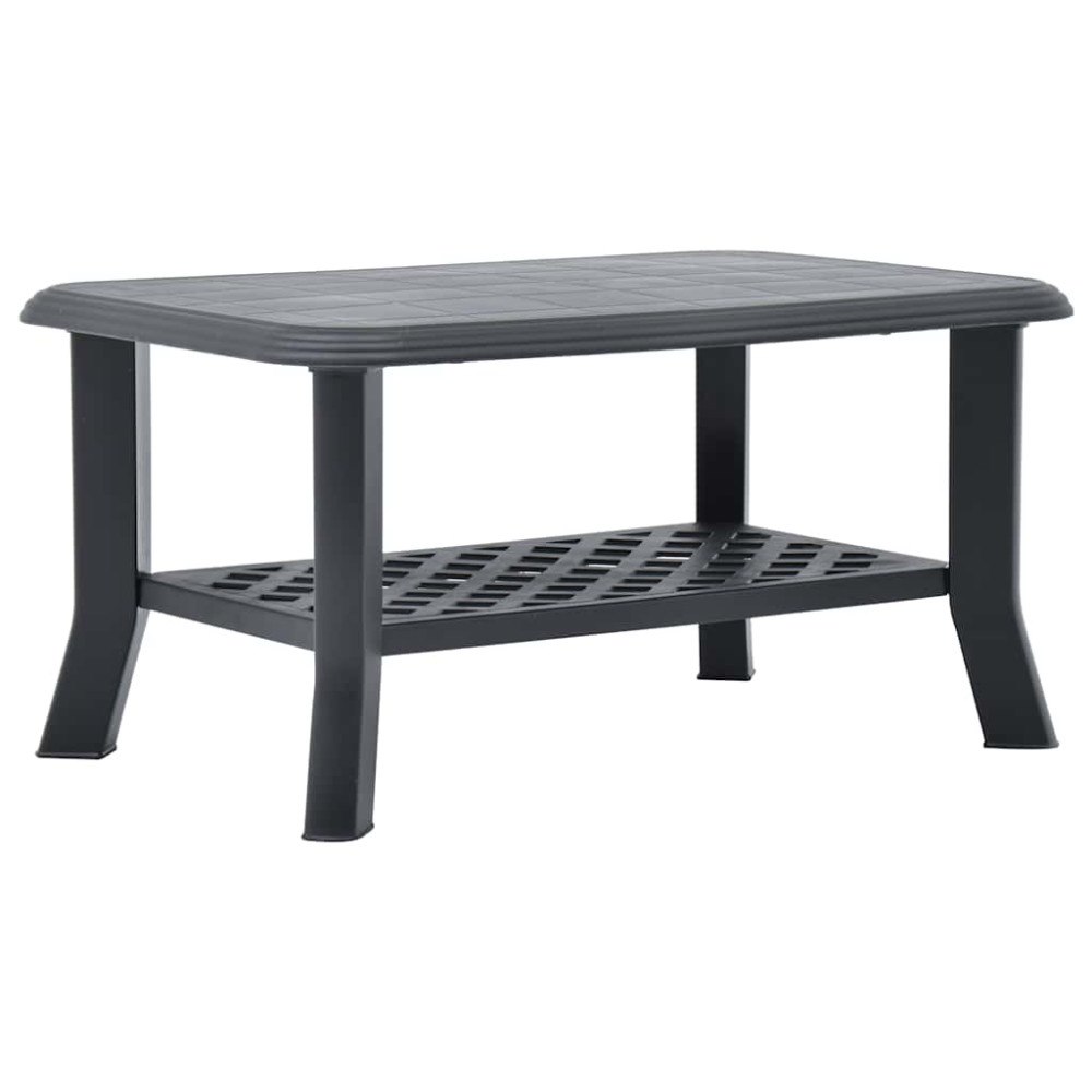 vidaXL Soffbord antracit 90x60x46 cm plast