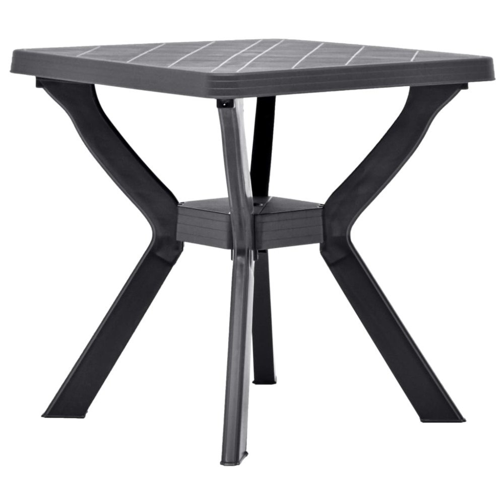 vidaXL Cafébord antracit 70x70x72 cm plast