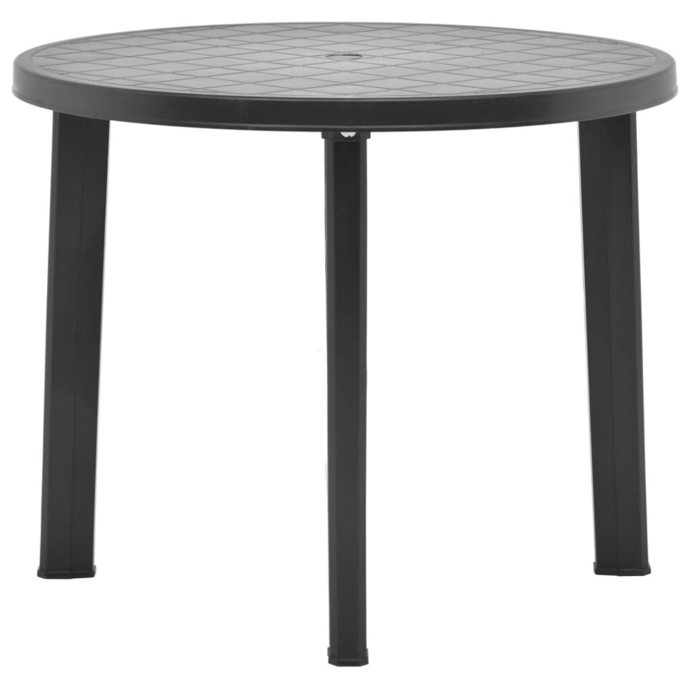 vidaXL Trädgårdsbord antracit 89 cm plast
