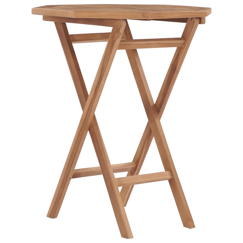 vidaXL Hopfällbart trädgårdsbord 60x60x75 cm massivt teakträ