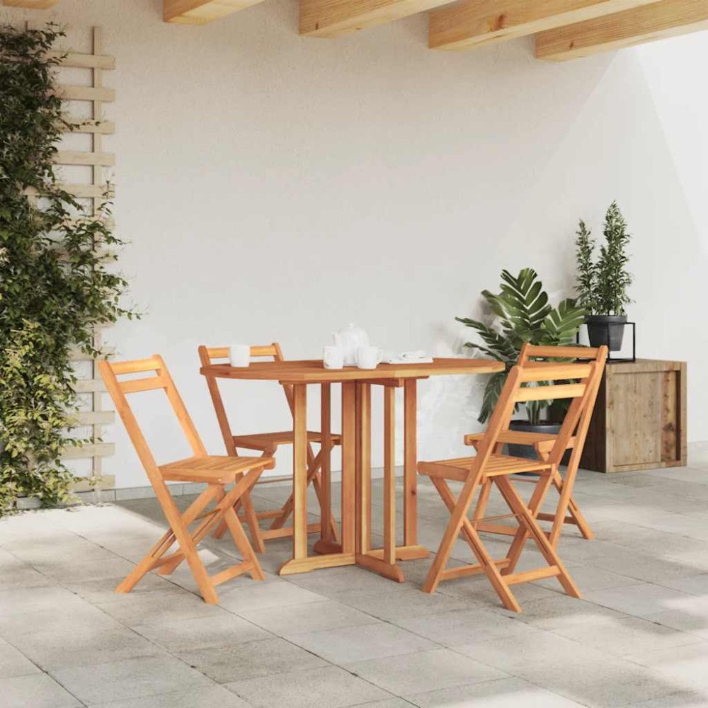 vidaXL Hopfällbart trädgårdsbord 120x70x75 cm massiv teak