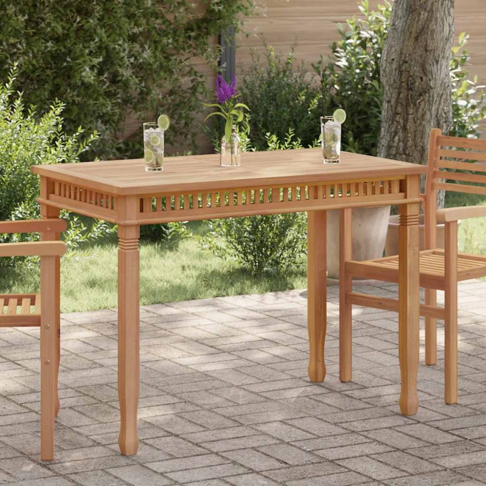vidaXL Trädgårdsbord 120x65x80 cm massiv teak