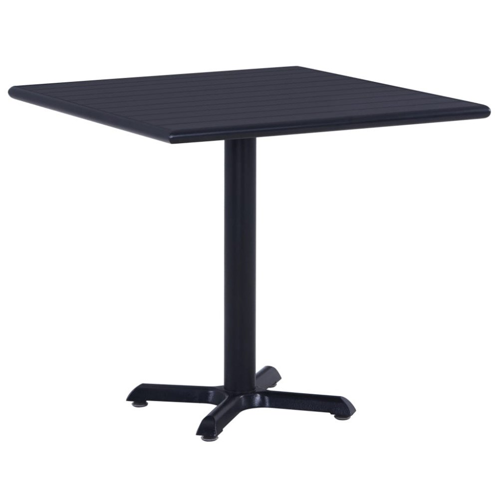 vidaXL Trädgårdsbord svart 80x80x75 cm