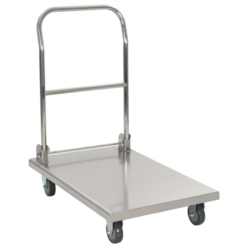 vidaXL Rullvagn 82x53x86 cm rostfritt stål silver