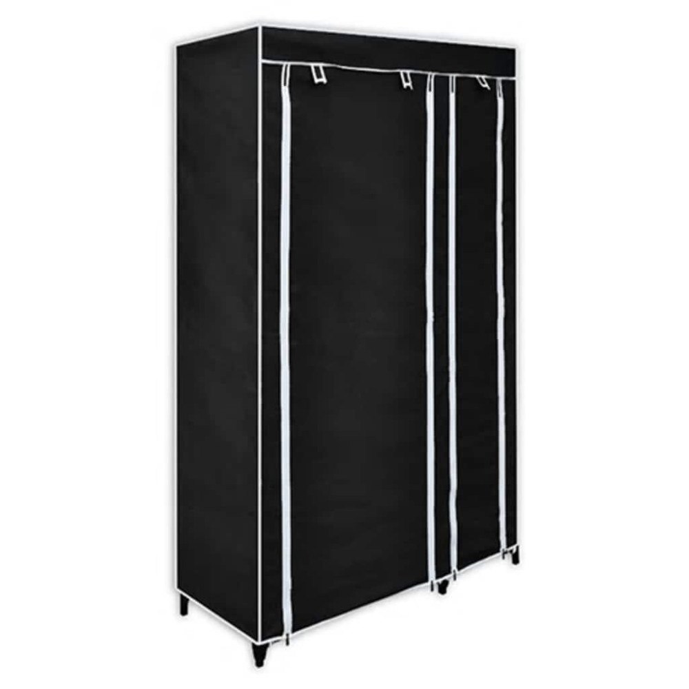 vidaXL Garderob hopfällbar 110 x 45 x 175 cm svart
