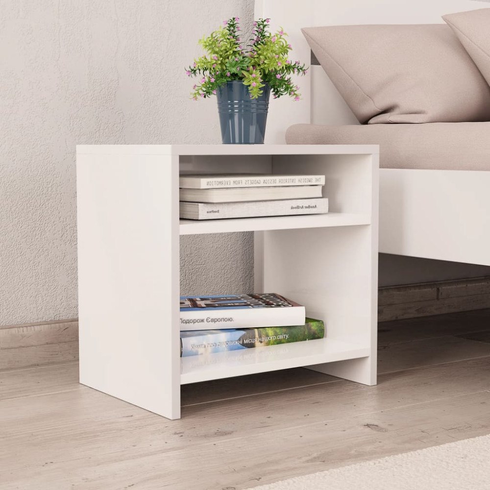 vidaXL Sängbord vit 40x30x40 cm konstruerat trä