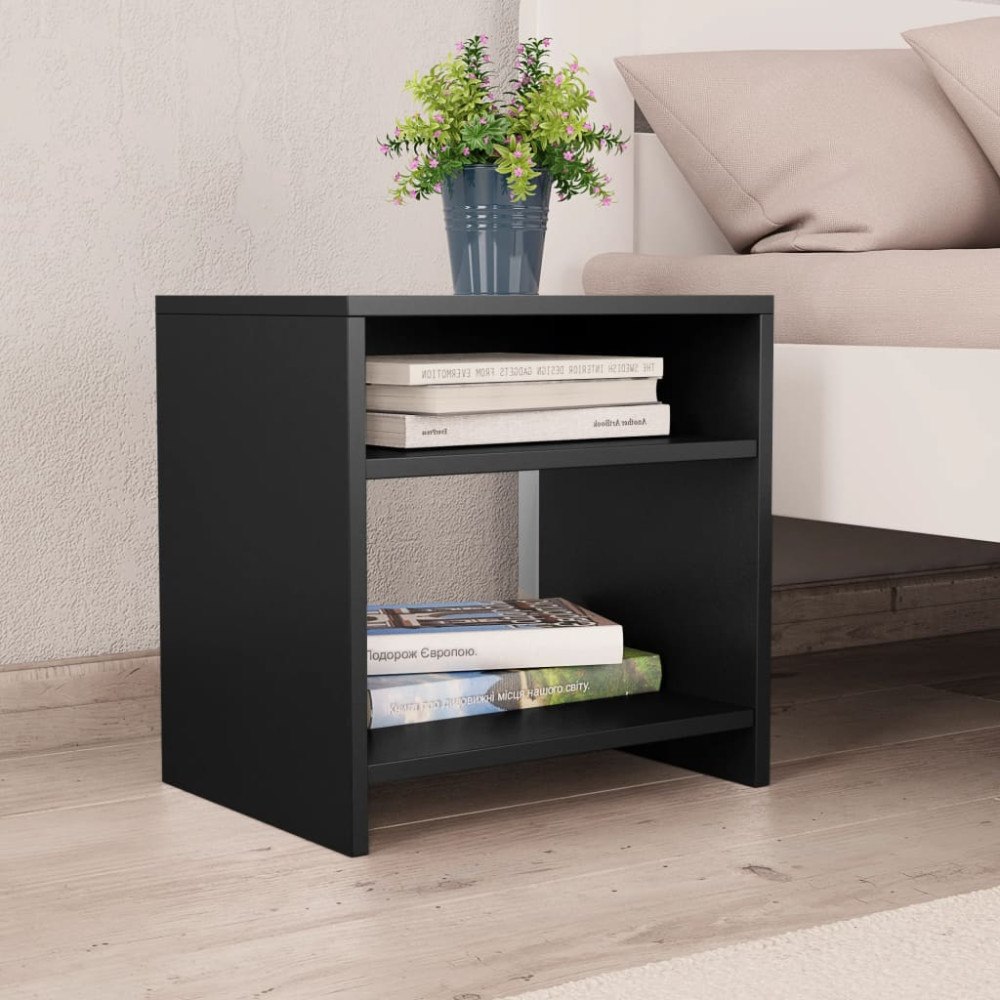 vidaXL Sängbord svart 40x30x40 cm konstruerat trä