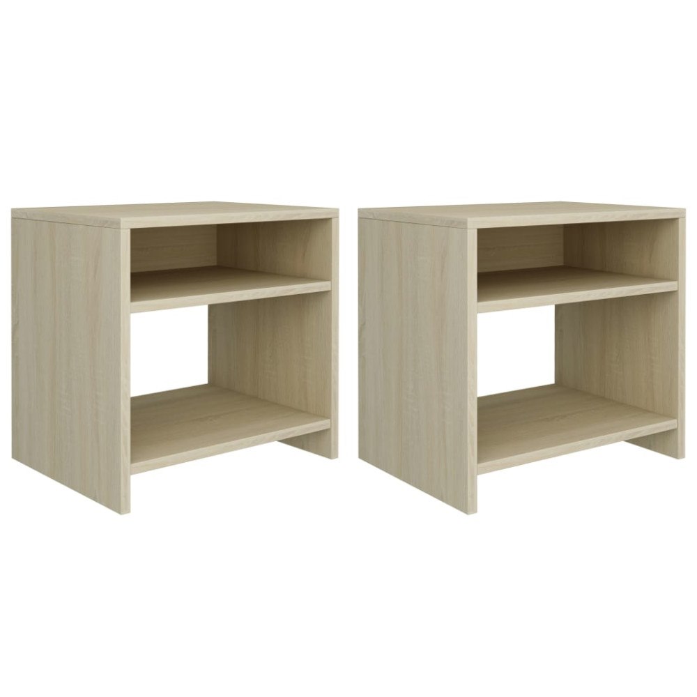 vidaXL Sängbord 2 st sonoma-ek 40x30x40 cm konstruerat trä