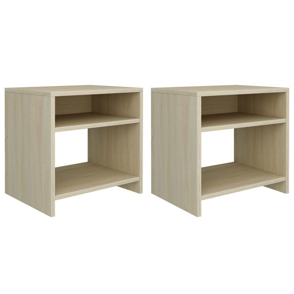vidaXL Sängbord 2 st sonoma-ek 40x30x40 cm konstruerat trä