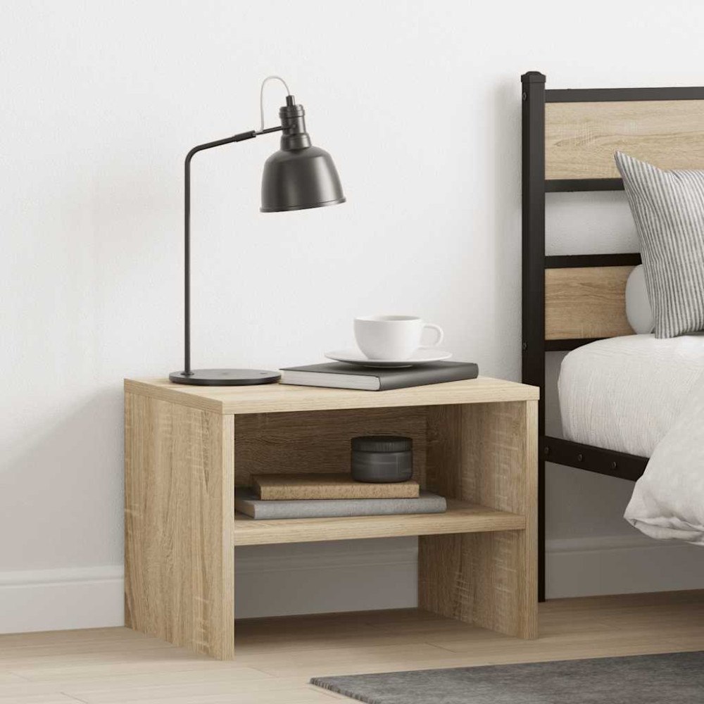vidaXL Sängbord sonoma ek 40x30x30 cm konstruerat trä