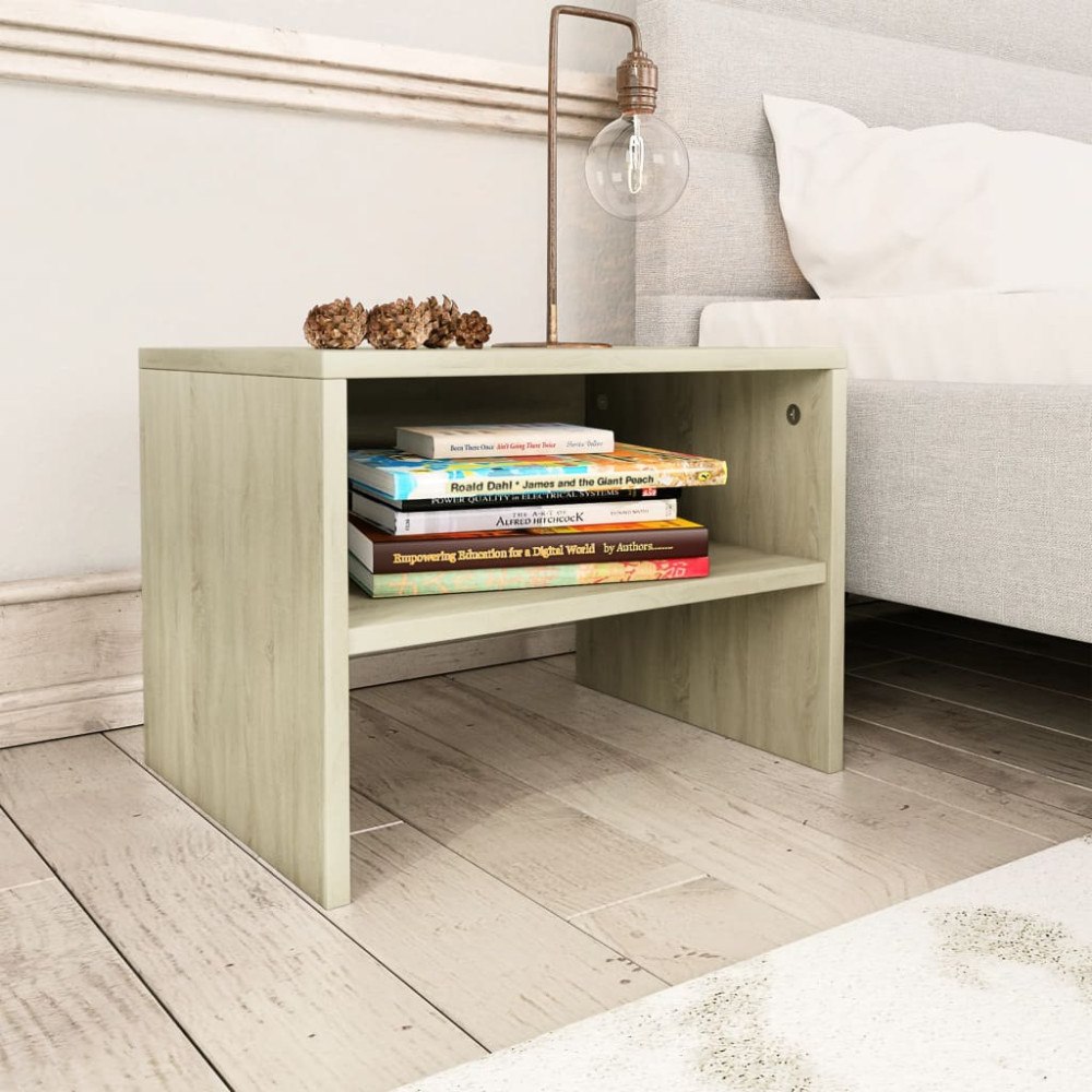vidaXL Sängbord sonoma ek 40x30x30 cm konstruerat trä