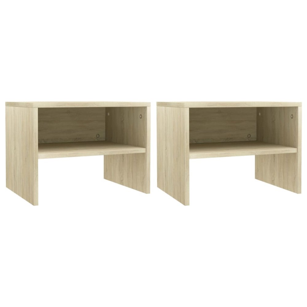 vidaXL Sängbord 2 st sonoma ek 40x30x30 cm konstruerat trä
