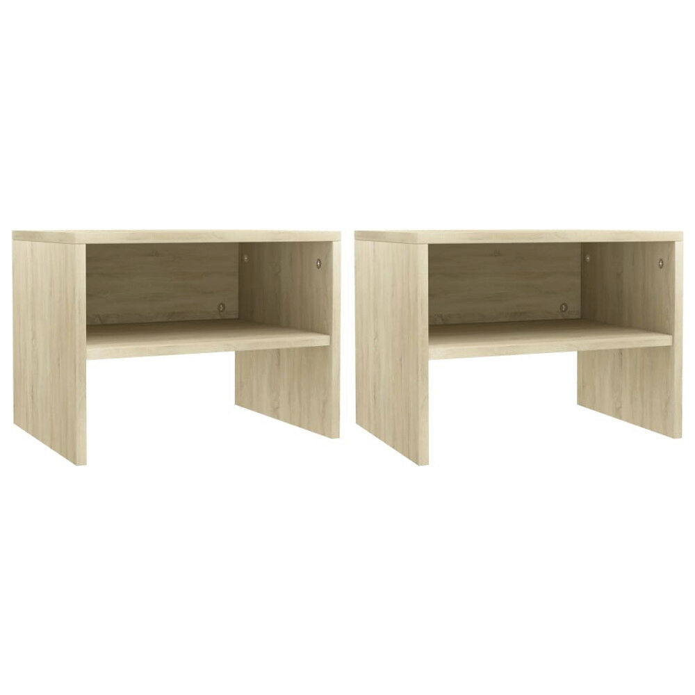 vidaXL Sängbord 2 st sonoma ek 40x30x30 cm konstruerat trä
