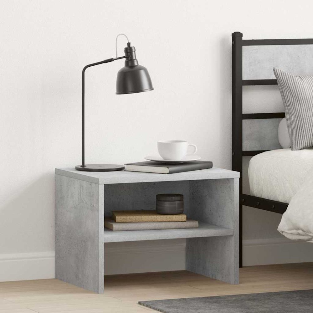 vidaXL Sängbord betonggrå 40x30x30 cm konstruerat trä