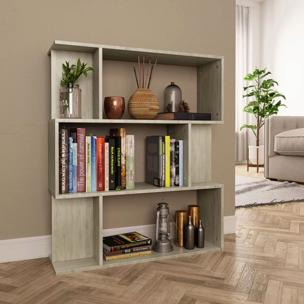 vidaXL Bokhylla/Rumsavdelare sonoma-ek 80x24x96 cm konstruerat trä