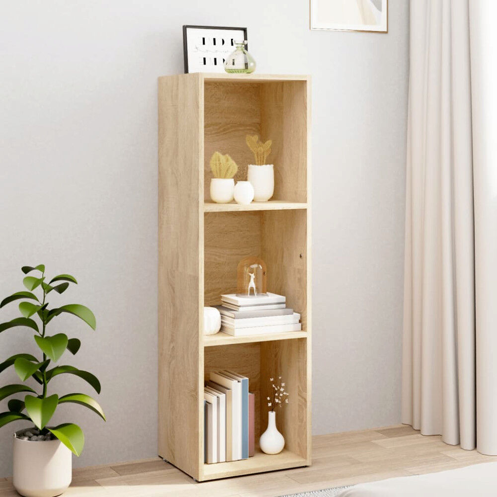 vidaXL Bokhylla/tv-bänk sonoma-ek 36x30x114 cm konstruerat trä
