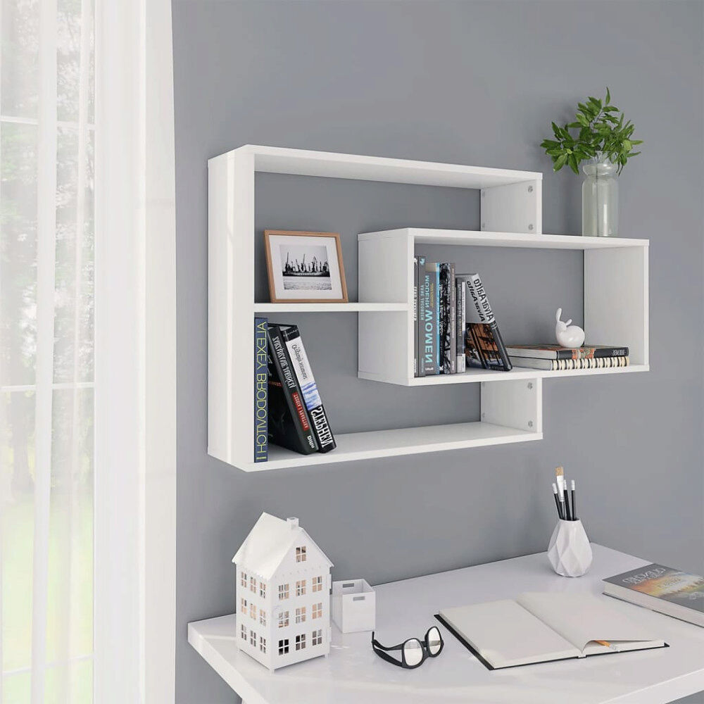 vidaXL Vägghyllor vit 104x20x58,5 cm konstruerat trä