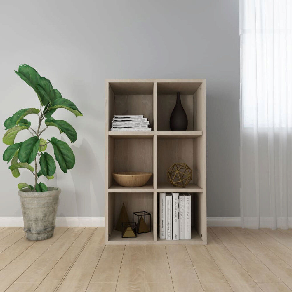 vidaXL Bokhylla/skänk sonoma-ek 66x30x98 cm konstruerat trä