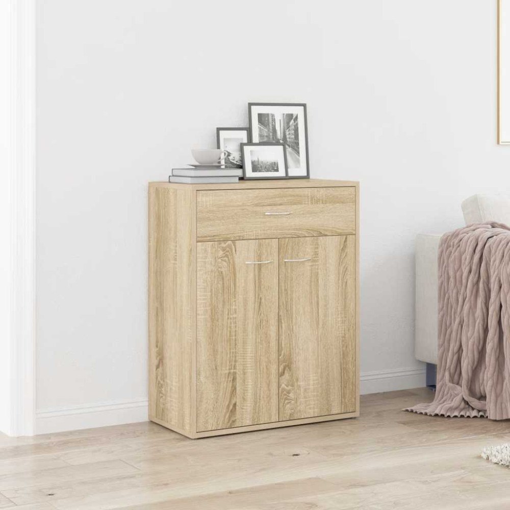 vidaXL Skänk sonoma-ek 60x30x75 cm konstruerat trä